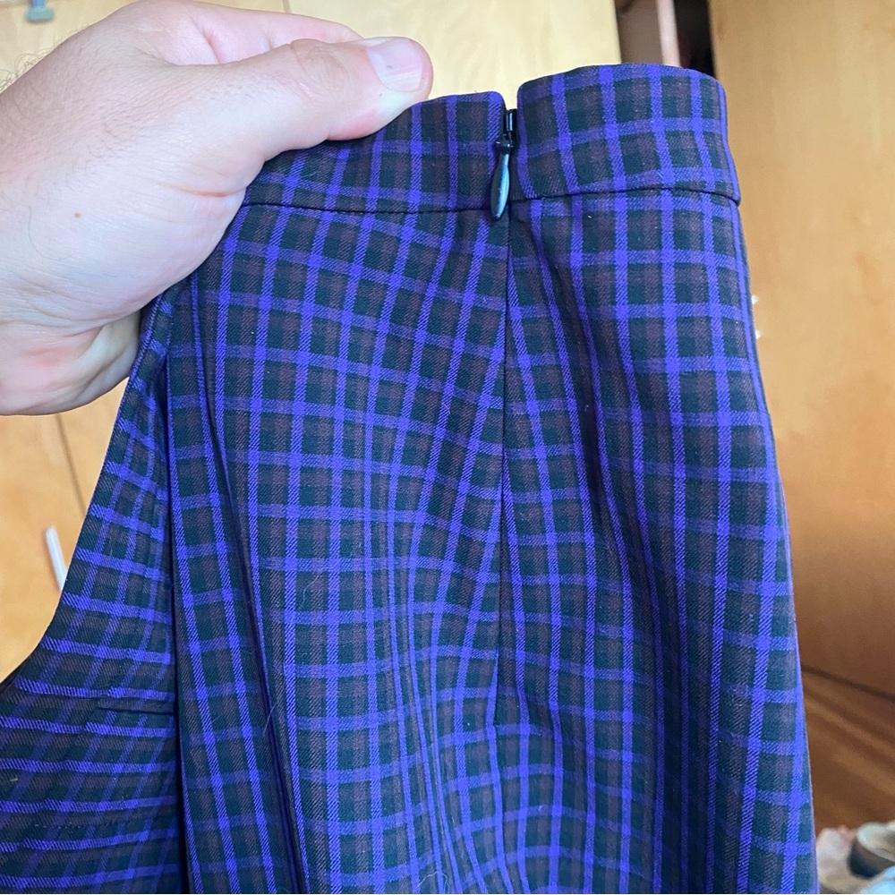 Elie Tahari Purple Plaid Pants (sz 8) - Picture 6 of 13